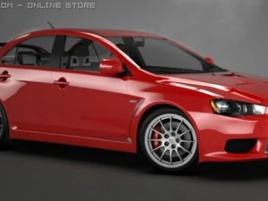 mitsubishi lancer evo x 3D Model