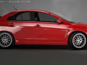 mitsubishi lancer evo x 3Dモデル