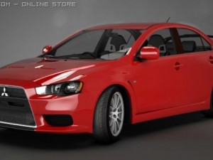 mitsubishi lancer evo x 3Dモデル