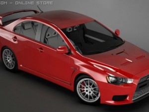 mitsubishi lancer evo x 3Dモデル