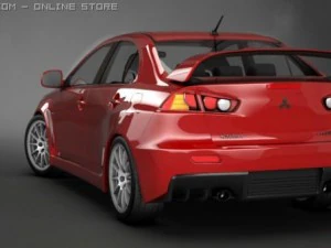 mitsubishi lancer evo x 3D Model