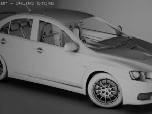 mitsubishi lancer evo x 3D Model