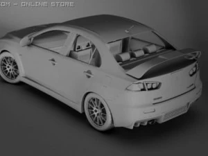 mitsubishi lancer evo x 3D Model