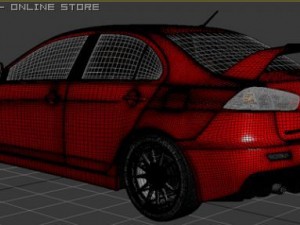 mitsubishi lancer evo x 3Dモデル