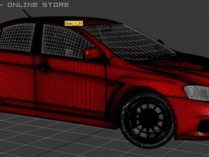 mitsubishi lancer evo x 3Dモデル