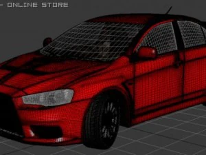 mitsubishi lancer evo x 3D Model