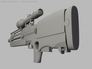 wa2000 3D 模型