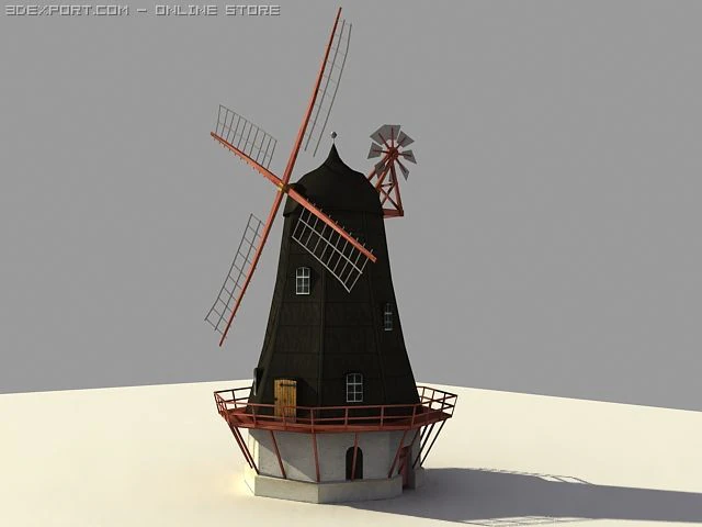 풍차 비슷한 것 3D 모델 .c4d .max .obj .3ds .fbx .stl .blend 
