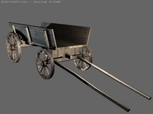 medieval wagon Modèle 3D