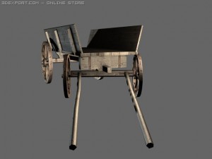 medieval wagon 3D 모델