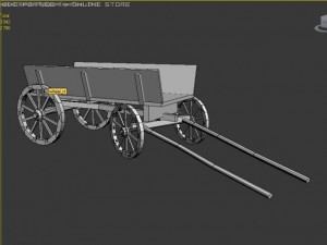 medieval wagon 3D 모델