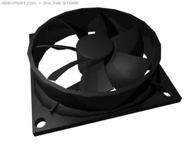 cooling fan 3D Model .c4d .max .obj .3ds .fbx .stl .blend 