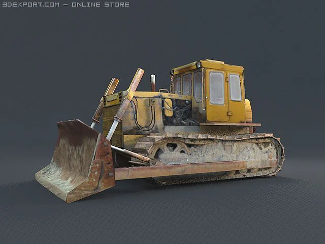 bulldozer chtzt10m 3D Model .c4d .max .obj .3ds .fbx .stl .blend 
