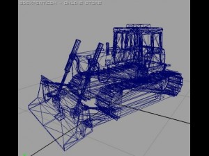 bulldozer chtzt10m Modelo 3D