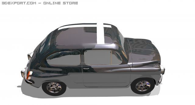 fiat 600 1968fitito 3D Modell .c4d .max .obj .3ds .fbx .stl .blend