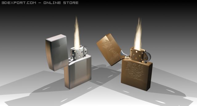 lighter 3D Model .c4d .max .obj .3ds .fbx .stl .blend 