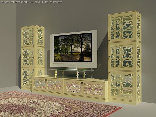 tvstand from tonincasa fabric 3D मॉडल .c4d .max .obj .3ds .fbx .stl .blend 