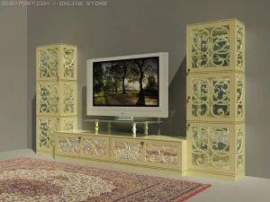 meuble tv en tissu tonin casa Modèle 3D