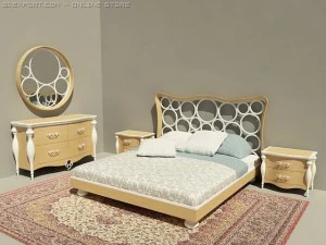 suite de chambre &agrave; coucher en tissu mobilfresno Modèle 3D