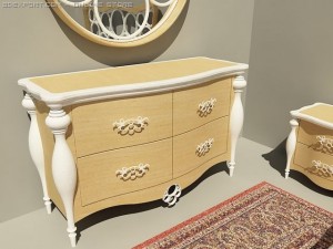 bedroom suite from mobilfresno fabric 3D Model