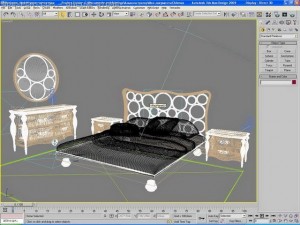 bedroom suite from mobilfresno fabric 3D Model