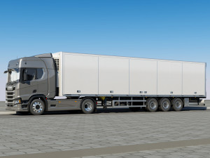 truck r 500 with trailer Modèle 3D