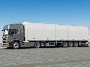 truck r 500 with trailer 3D Model