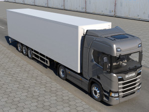 truck r 500 with trailer Modèle 3D