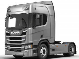 truck r 500 with trailer 3D Model