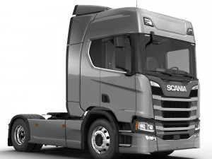 truck r 500 with trailer 3D Model