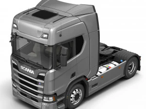 truck r 500 with trailer 3D Model