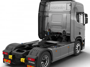 truck r 500 with trailer 3D Model