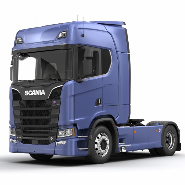 truck s730 semi truck 3D Модель .c4d .max .obj .3ds .fbx .stl .blend 