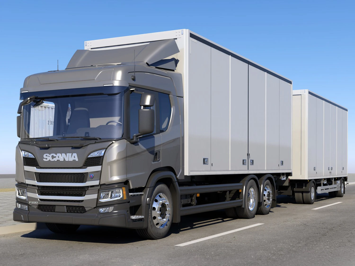 truck p-normal cab 3D Model .c4d .max .obj .3ds .fbx .stl .blend 