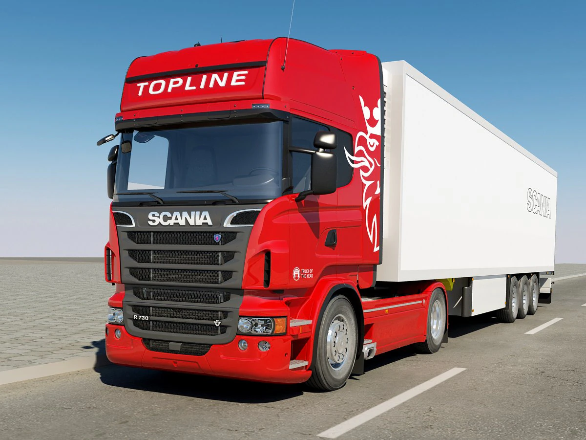 truck r 730 3D Model .c4d .max .obj .3ds .fbx .stl .blend