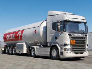 truck r 730 lng tanker 3D Model