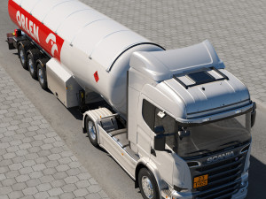 truck r 730 lng tanker 3D Model