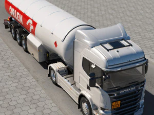 truck r 730 lng tanker 3D Model