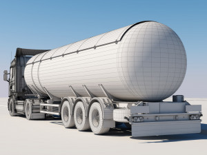 truck r 730 lng tanker 3D Model