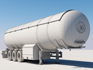 truck r 730 lng tanker 3D Model
