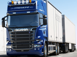 truck streamline road train 3D Model