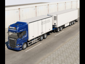 truck streamline road train 3D Model