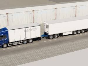 truck streamline road train 3D Model