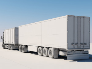 truck streamline road train 3D Model
