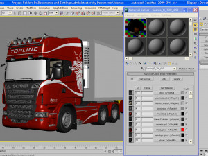 truck r 6x4 with trailer Modelo 3D