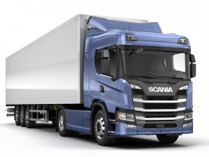 грузовик 6x2 с нормальной крышей 3D Модель