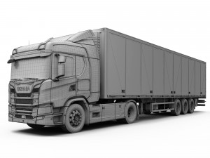 truck 6x2 normal roof 3Dモデル
