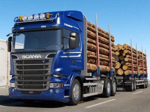 truck r 730 timber 3D-Modell