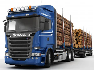 truck r 730 timber 3D Model