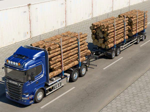 truck r 730 timber 3D Model